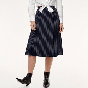LAST CHANCE❗NWT ARITZIA Babaton Jai Skirt Navy/Birch Pinstripe Size 6